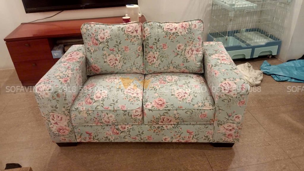 Bọc lại ghế sofa vải hoa