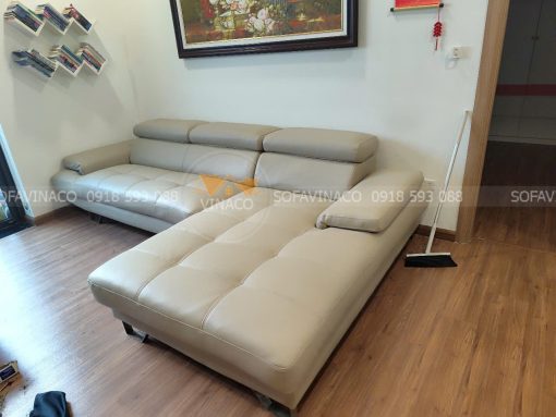 Bọc lại ghế sofa da tại nhà cho khách tại Long Biên