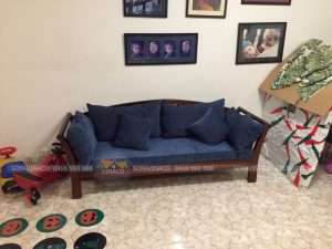 Thay áo mới cho bộ sofa gỗ grandbois