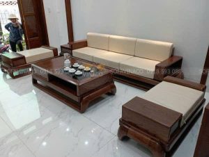 Bộ đệm ghế gỗ cao cấp tông màu kem
