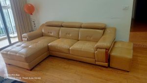 Bọc lại ghế sofa da tại nhà cho khách ở Nguyễn Tuân