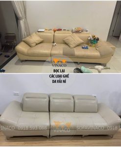 Ghế sofa xuống cấp loang lổ do sử dụng lâu ngày và cá không đuo