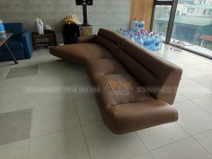 Bộ ghế sofa sau khi bọc xong tại văn phòng khách hàng
