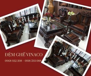 Poster Bộ đệm ghế gỗ phòng khách đẹp không tì vết