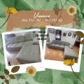 Bộ ghế sofa trước và sau khi bọc lại tại nhà khách hàng