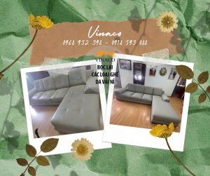 Bộ ghế sofa trước và sau khi bọc lại tại nhà khách hàng