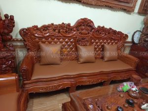 Sau khi may xong bộ đệm và khách hàng nhận được có feedback lại ảnh rất đẹp và vừa vặn
