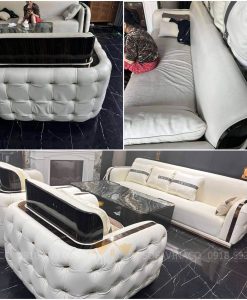 Trước và sau khi bọc lại bộ ghế sofa ở Hưng Yên