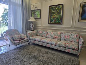 Bọc Lại Ghế Sofa Vải Sang Vải Nhung Hoa Văn Cao Cấp Cho Khách Tại TP. Hồ Chí Minh