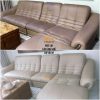 Bộ ghế trước và sau khi bọc lại tại Gamuda