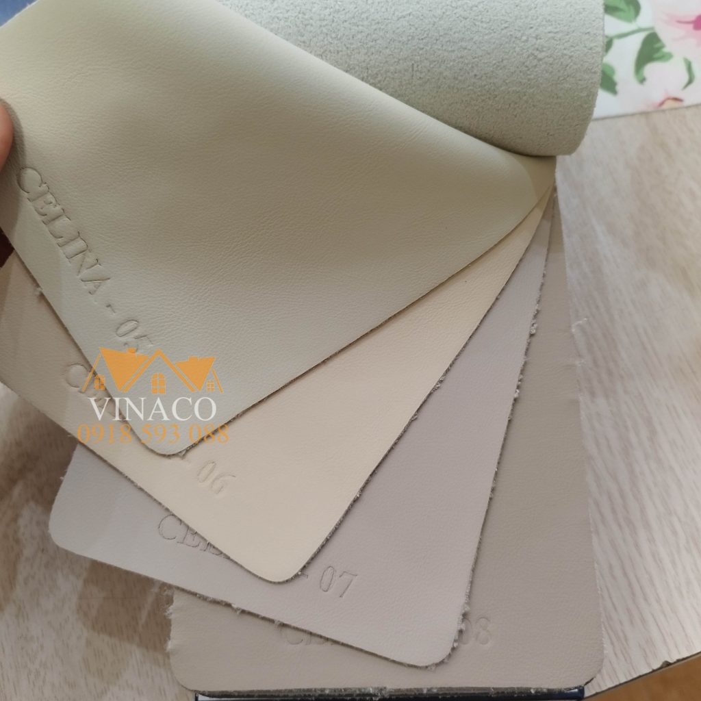 Bảng màu mẫu da microfiber cao cấp Celina