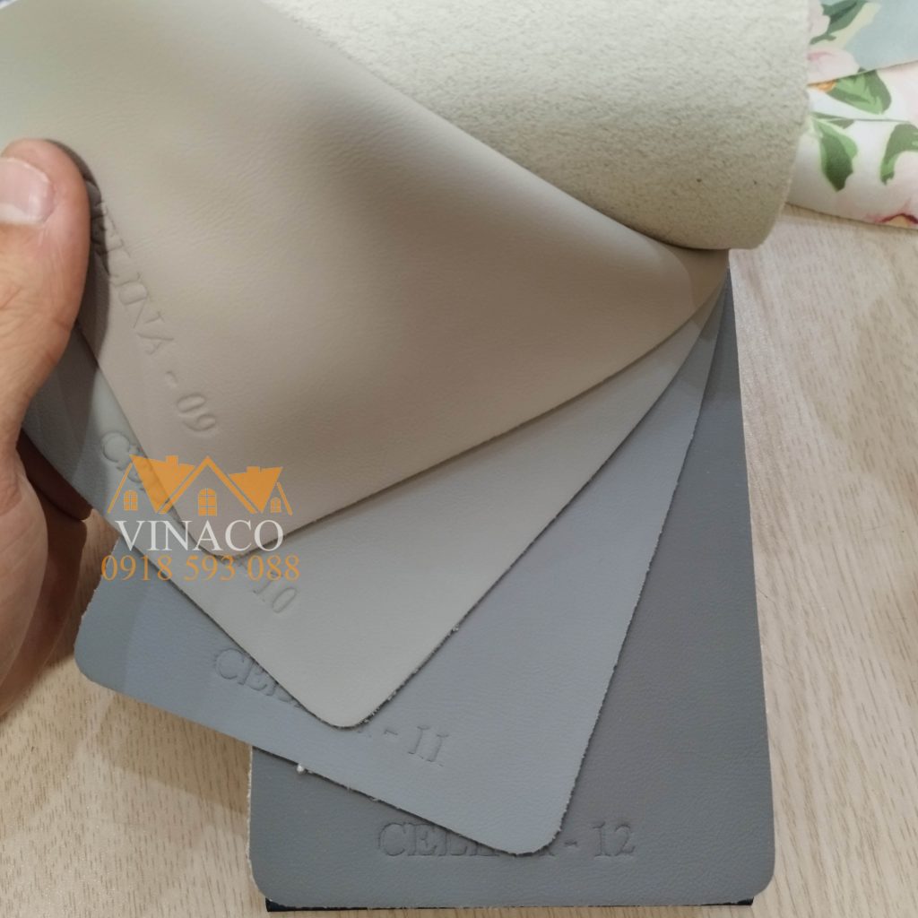 Bảng màu mẫu da microfiber cao cấp Celina