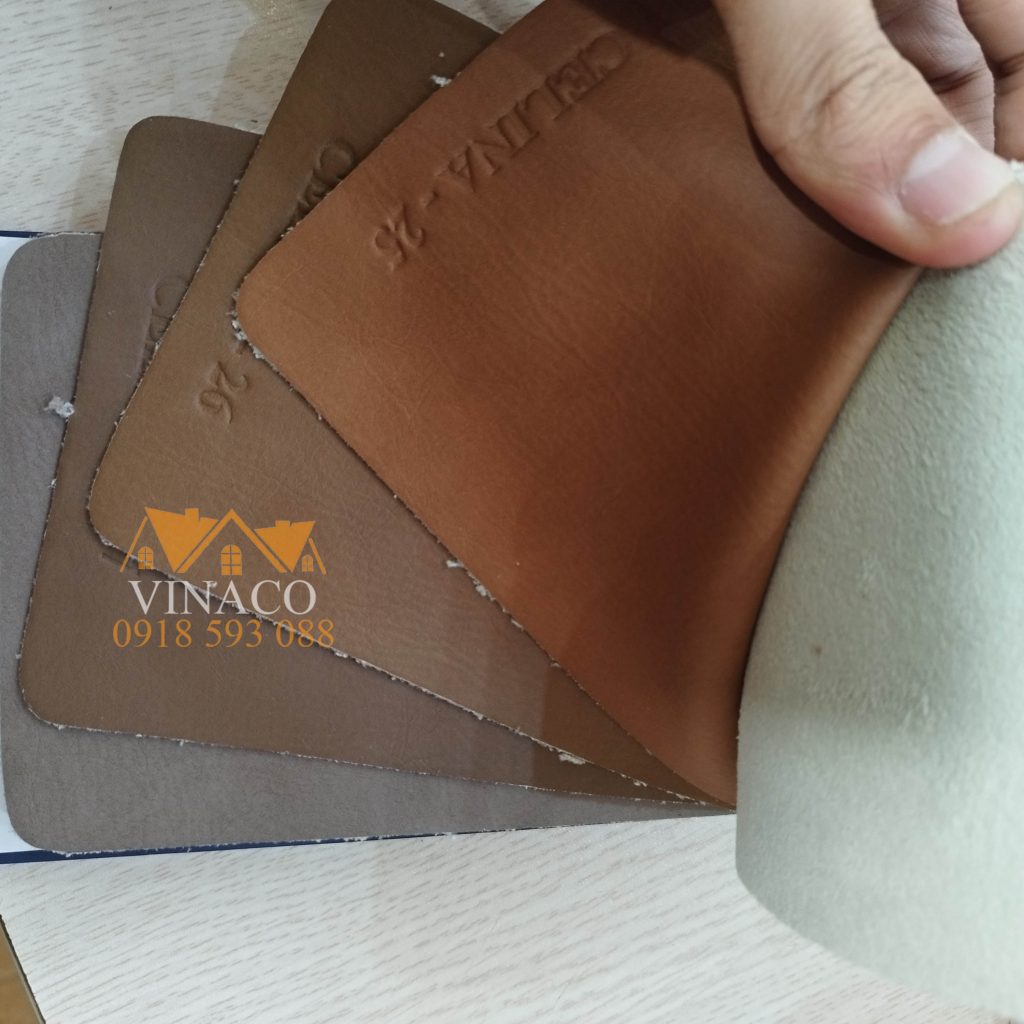 Bảng màu mẫu da microfiber cao cấp Celina