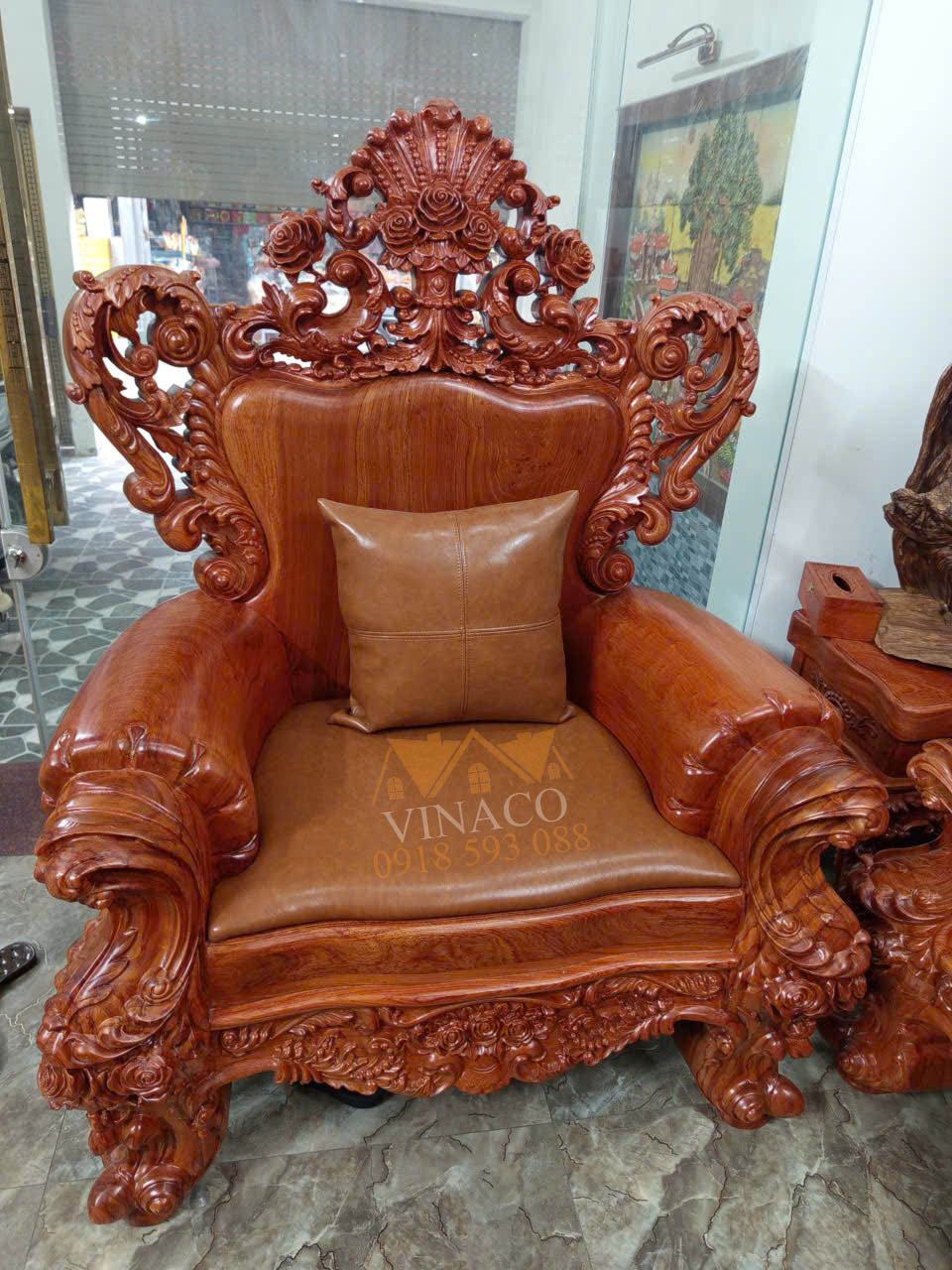 Bộ đệm ghế cốt gỗ sau khi hoàn thiện sắc xảo Bộ đệm ghế khi hoàn thiện cả đệm và gối
