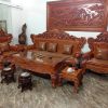 Bộ đệm ghế gỗ làm sang trọng thêm không gian phòng khách