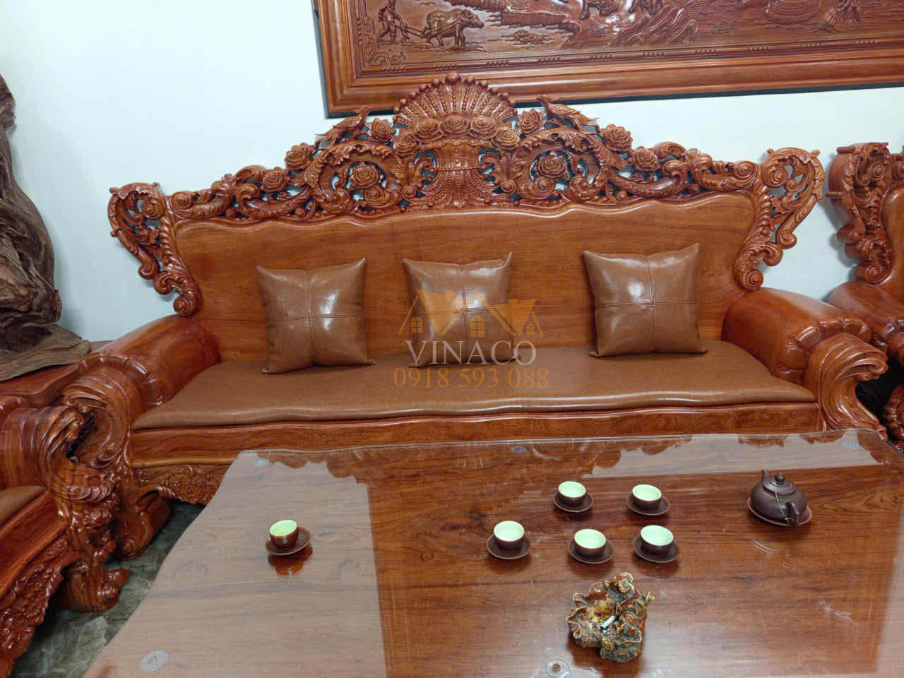 Hoàn thiện bộ đệm ghế gỗ tại nhà khách hàng Đệm ghế gỗ khi hoàn thiện tại nhà