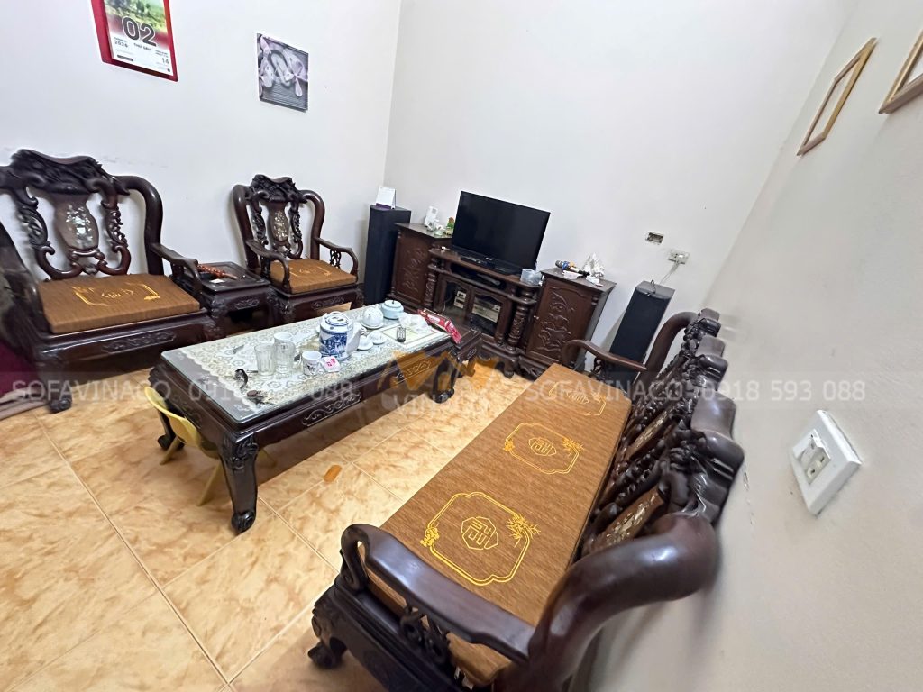 Làm đệm ghế thêu cho khách tại Ba Đình
