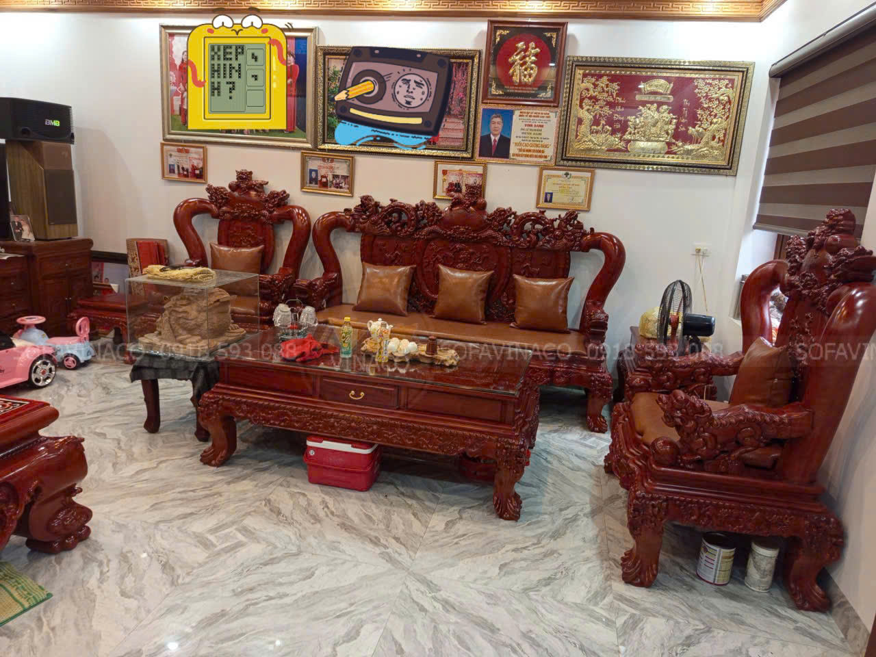 Làm đệm ghế gỗ cho khách tại Mê Linh Làm đệm ghế gỗ cho khách tại Mê Linh