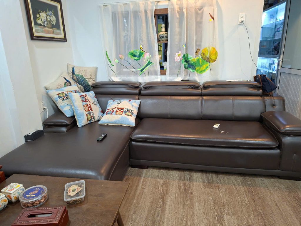 Bọc lại ghế sofa da cho khách tại Đống Đa