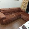 Bọc lại ghế sofa từ da sang vải nhung cho khách tại Nguyễn Tuân