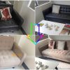 Toàn cảnh trước và sau của bộ ghế khi bọc lại sofa