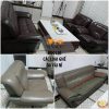 Bộ ghế trước và sau khi bọc lại sofa
