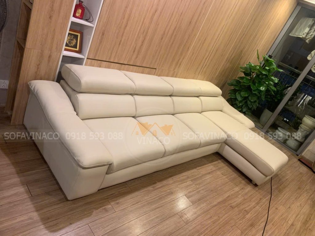 Bọc lại ghế sofa da cho khách tại Long Biên