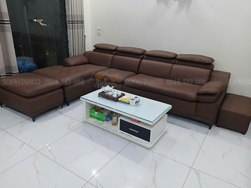 Bọc lại ghế sofa da cho khách tại Thanh Xuân