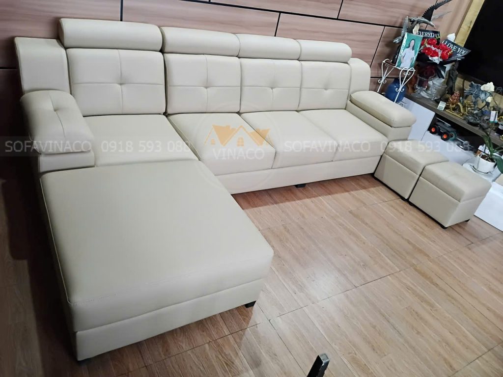 Bọc lại ghế sofa da cho khách tại Thái Thịnh