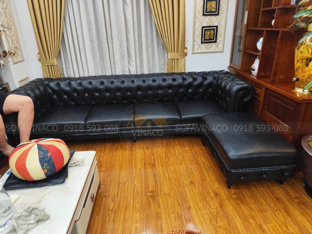 Ghế tân cổ điển sau khi bọc lại