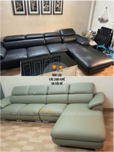 Hình ảnh trước và sau khi bọc sofa tại nhà Hà Nội