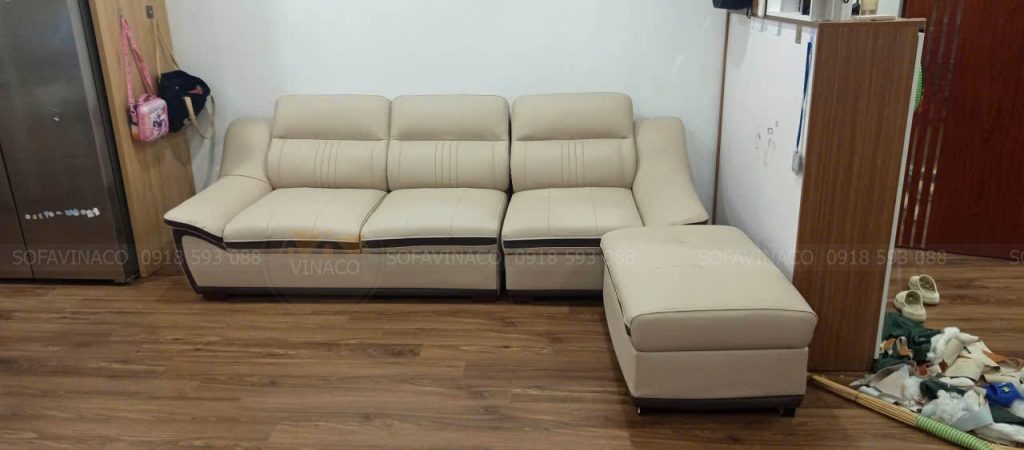Mẫu ghế sofa hiện đại sau khi bọc tại nhà