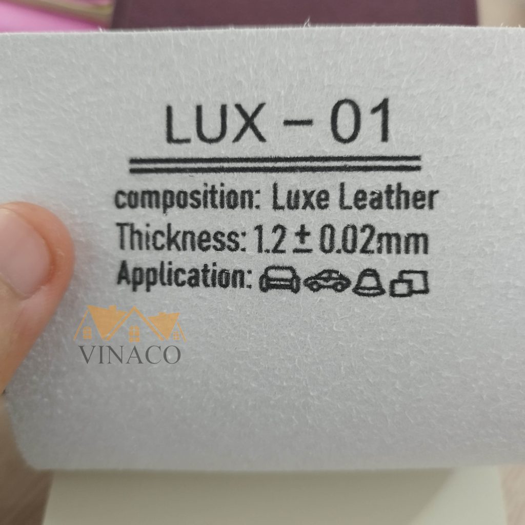 Thông số mẫu da Lux