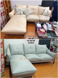 Bọc lại ghế sofa da bị rách mặt ngồi tại Nguyễn Văn Huyên