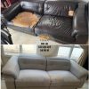 Bọc sofa từ da bị bóc tróc sang vải nỉ cao cấp thoáng mát