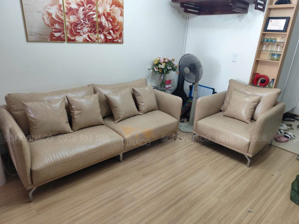 Bọc Lại Ghế Sofa Da Cho Khách Hàng Tại Lĩnh Nam