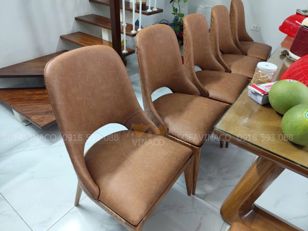 Bọc Lại Ghế Bàn Ăn Da Sờn Rách Cho Khách Tại Phú Lương, Hà Đông