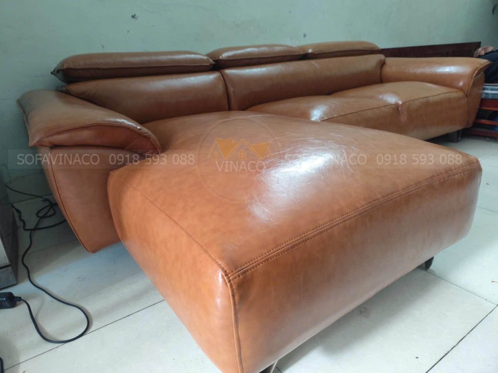 Bộ ghế sau khi bọc lại sắc nét từng đường kim mũi chỉ