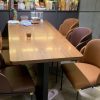 Bọc lại ghế bàn ăn từ vải sang da cho khách tại 102 Trần Phú, Hà Đông