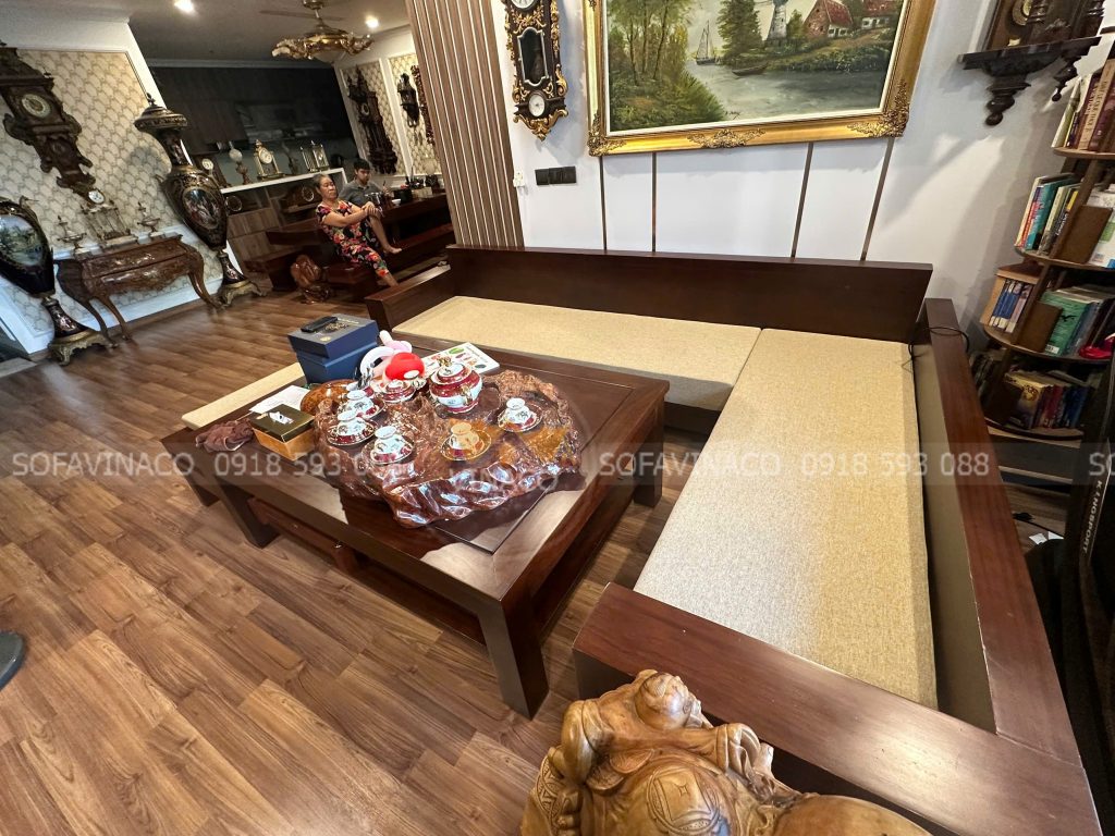 Làm đệm ghế gỗ theo yêu cầu cho khách tại N02-T2 Ngoại Giao Đoàn