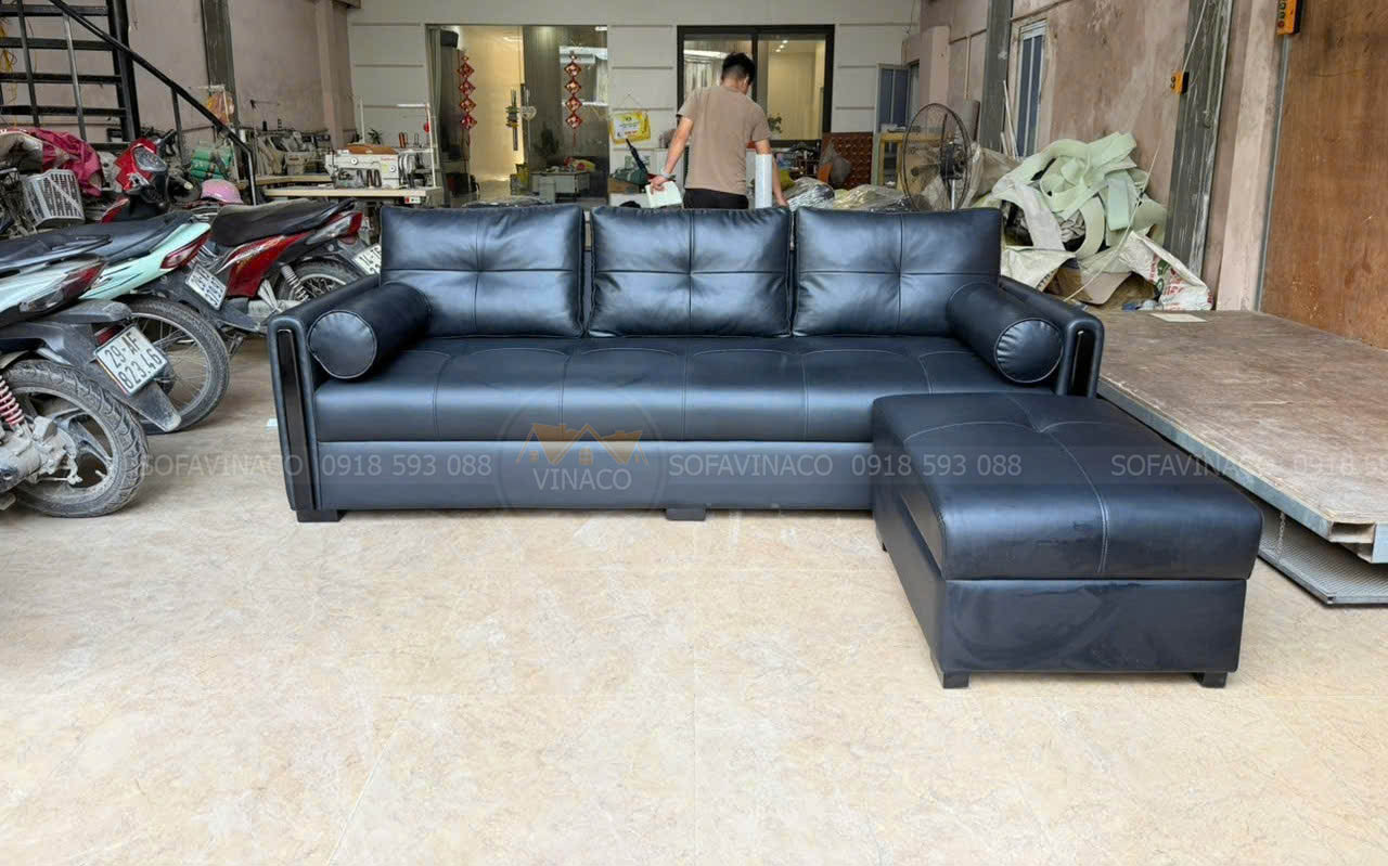 sofa văng và 1 đôn 60x80 mới được đóng xong tại xưởng Vinaco