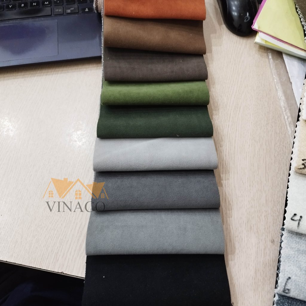 Mẫu vải nỉ nhung đẹp mắt với nhiều màu sắc