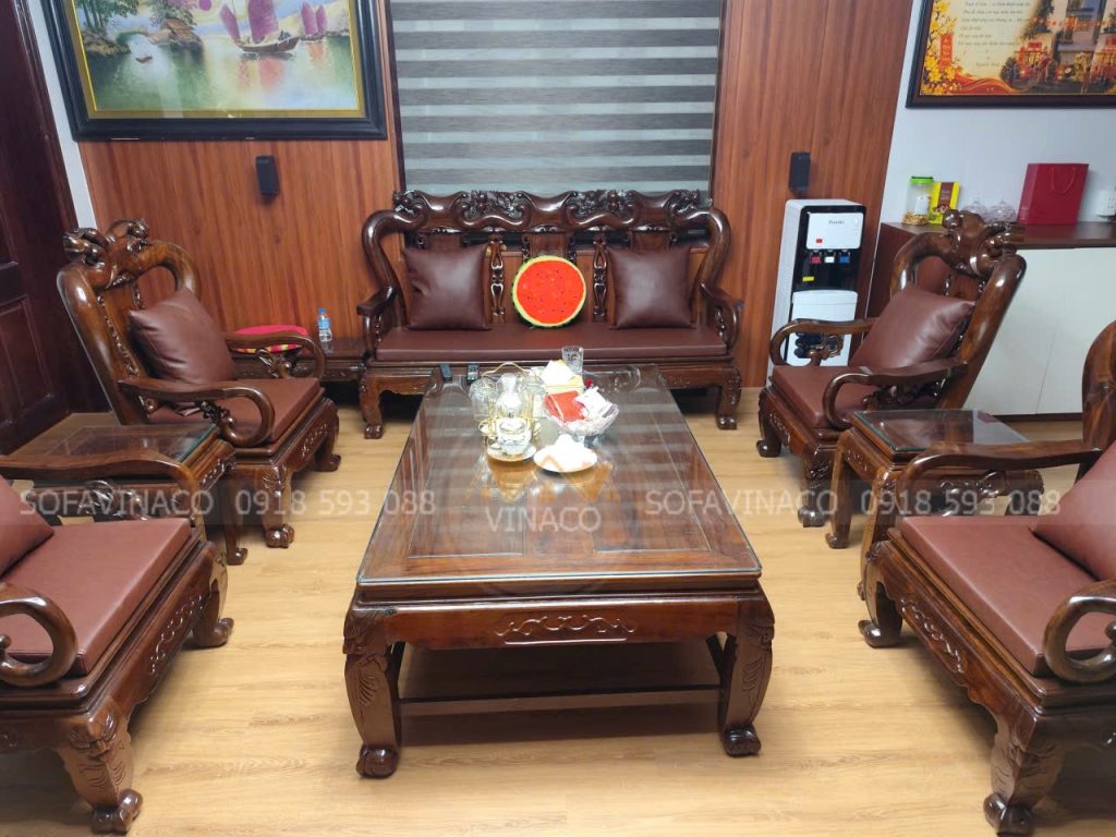 Làm đệm ghế da cho khách tại Hà Trì 1, Hà Đông