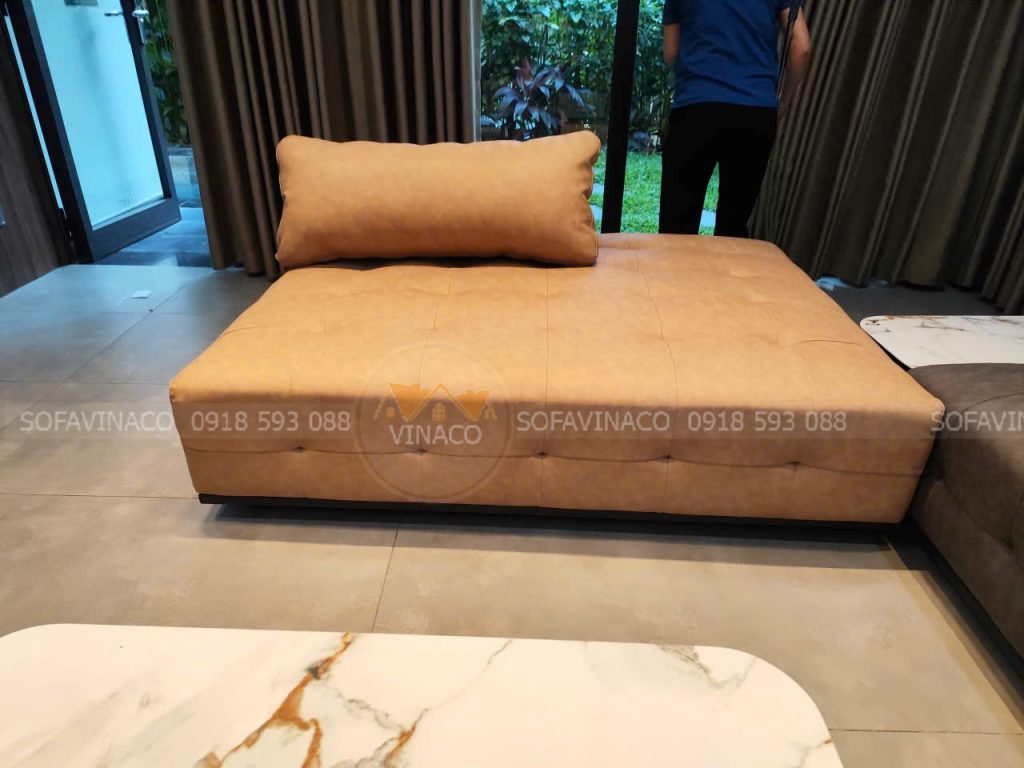 Bọc lại ghế sofa da cho khách tại Đại Lải, Phú Thọ
