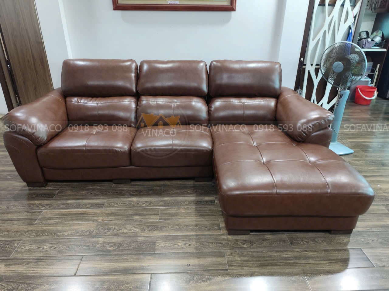 Bộ ghế sofa da sau khi bọc Bộ ghế sofa da sau khi bọc