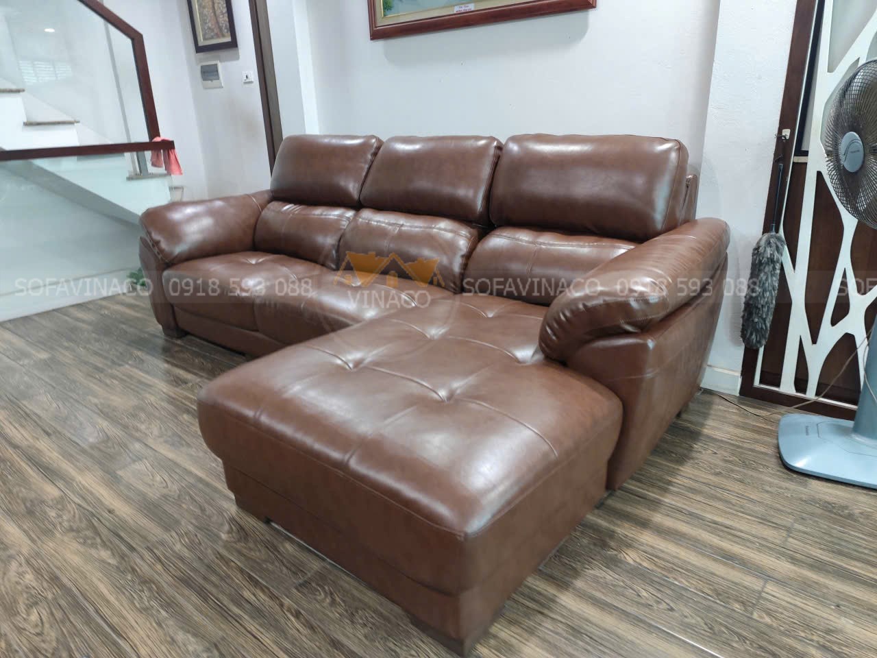 Bộ ghế sofa da sau khi bọc Bộ ghế sofa da sau khi bọc