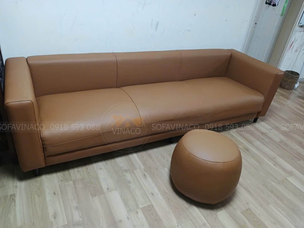 sau khi hoàn thiện bộ sofa và đôn như mới